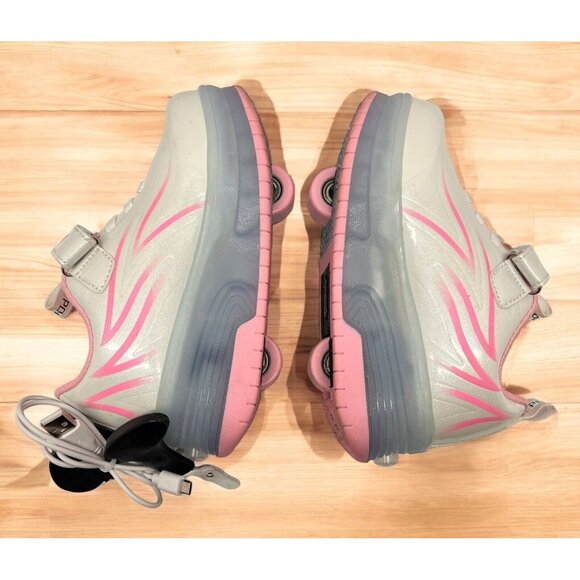 Jiandian Girls Roller Skates Shoes Euro 31Pink Round Toe Low Top Shoes - Picture 4 of 9